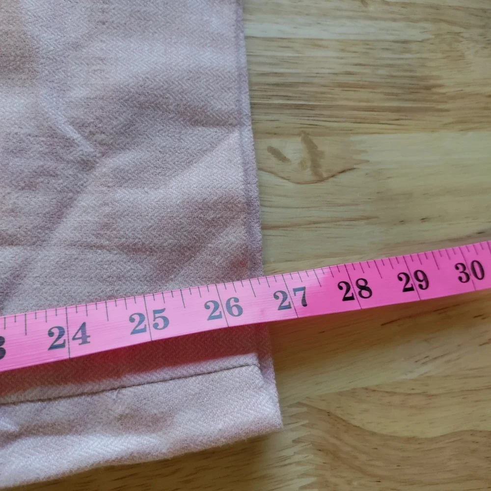 Banana Republic Pink Linen Blend Pleated Tapered Pants Size 20